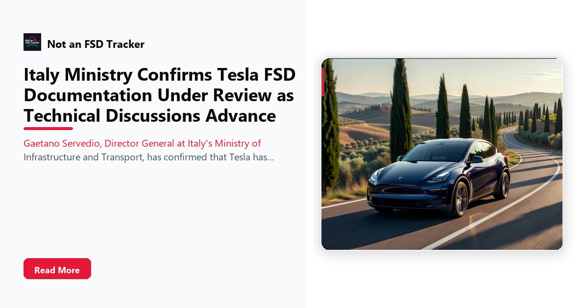 Tesla FSD regulatory progress in Italy