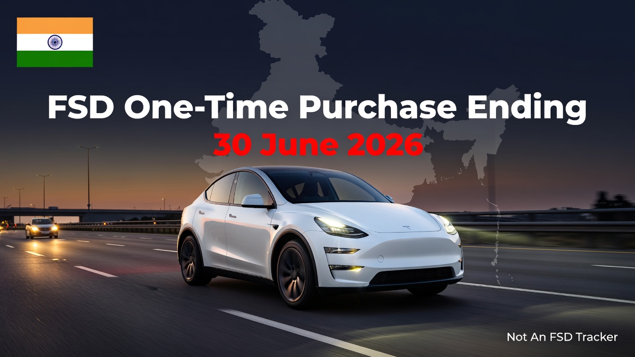 Tesla vehicle in India representing FSD regulatory status