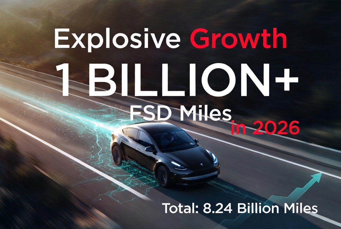 Tesla FSD 1 Billion Miles 2026