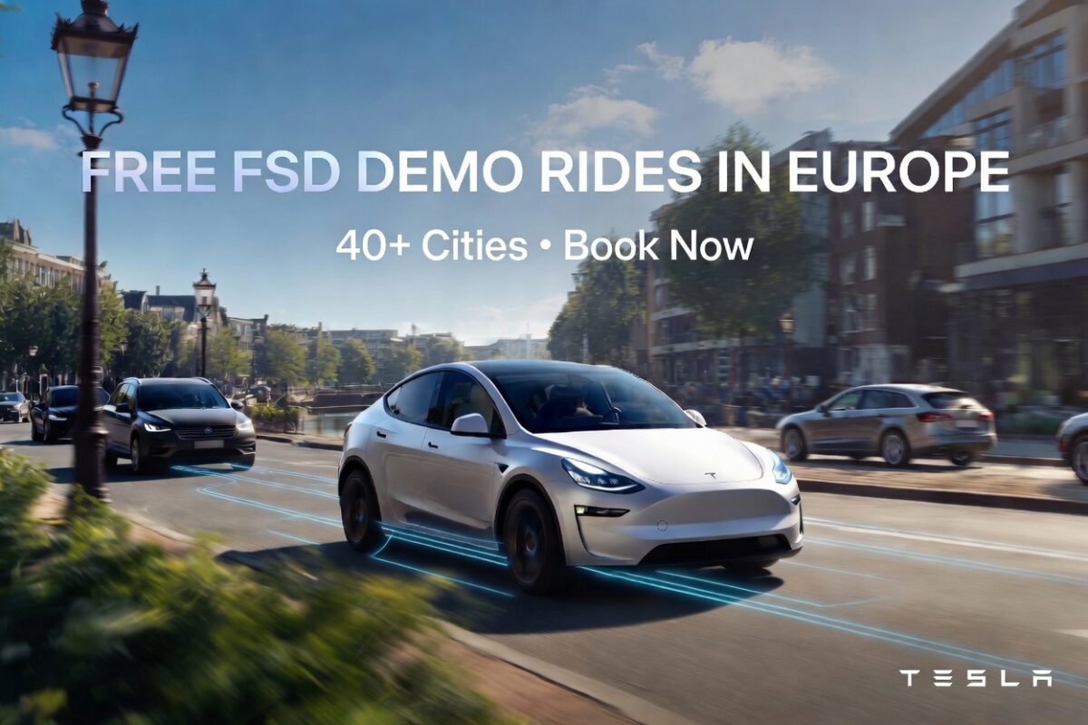 Book Tesla FSD demo rides in Europe